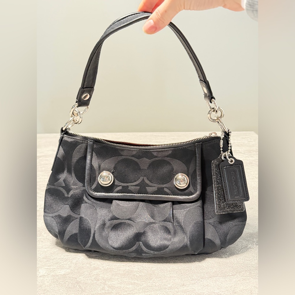 Coach Y2K Vintage Poppy Signature Satin Groovy Shoulder Purse